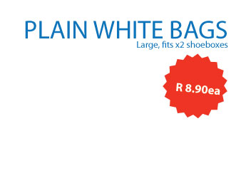 Plain White Carrier Bag Large R 8.90ea